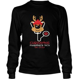 Christmas Pharmacy Tech On Duty Reindeer Nurse shirt 2