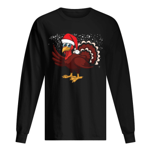 Christmas Turkey Santa Hat Shirt 1