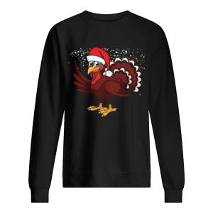 Christmas Turkey Santa Hat Shirt 2