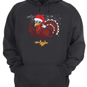 Christmas Turkey Santa Hat Shirt 3