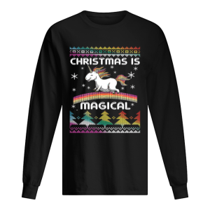 Christmas is Magical Funny Unicorn Xmas Shirt 1