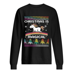 Christmas is Magical Funny Unicorn Xmas Shirt 2