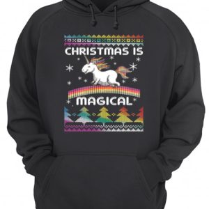 Christmas is Magical Funny Unicorn Xmas Shirt 3