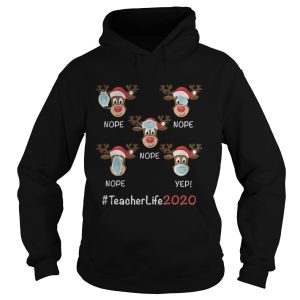 Christmas teacher life 2020 reindeer wearing mask shirt 1