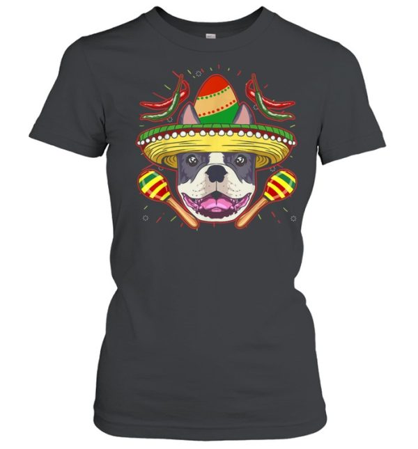 Cinco De Mayo Dog Boston Terrier Shirt