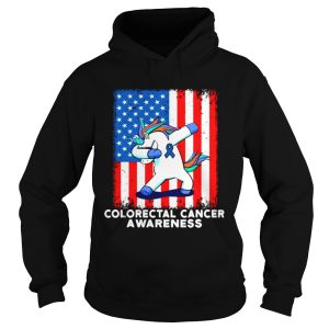 Colorectal Cancer Awareness American Flag Unicorn shirt 1