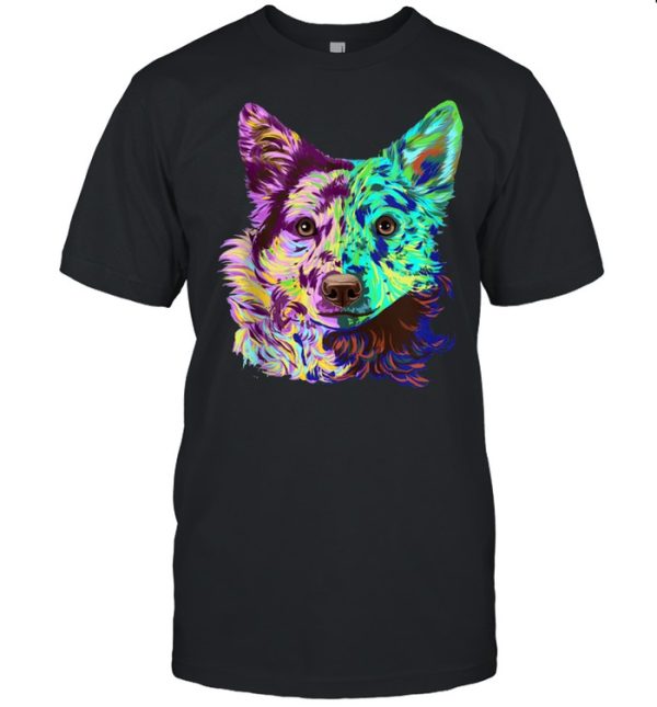 Colourful Splash Dog Mudi shirt