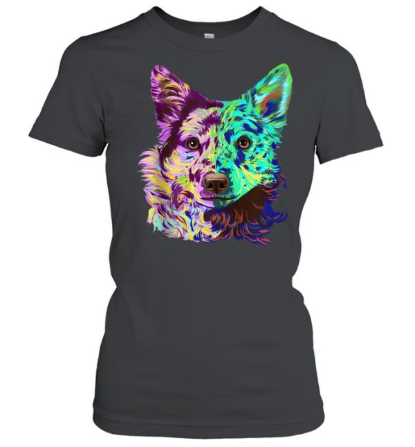 Colourful Splash Dog Mudi shirt