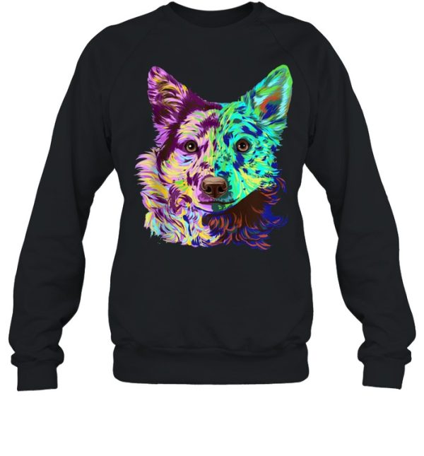 Colourful Splash Dog Mudi shirt