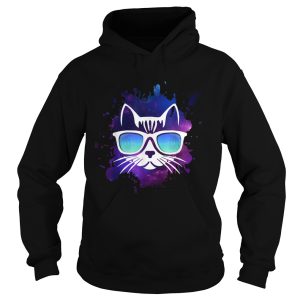 Cool Cat With Sunglasses Over Space shirt