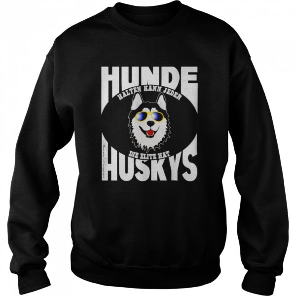 Cool Husky with Sunglasses Sleigh Dog Nordic Elite shirt