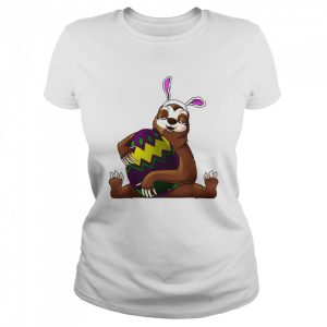 Cool Lazy Sloth Bunny On Easter Sunday Egg Shirt 2