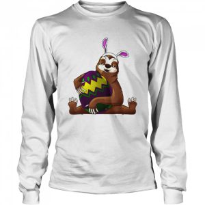 Cool Lazy Sloth Bunny On Easter Sunday Egg Shirt 3