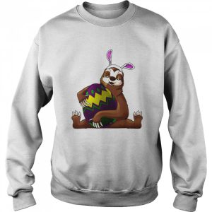 Cool Lazy Sloth Bunny On Easter Sunday Egg Shirt 4