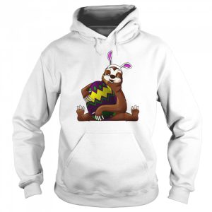 Cool Lazy Sloth Bunny On Easter Sunday Egg Shirt 5