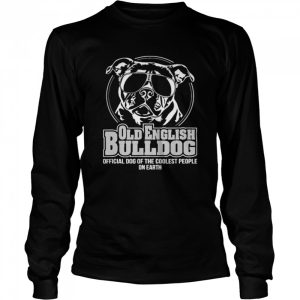 Cool old english bulldog dog shirt