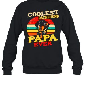 Coolest Dachshund Papa Ever Vintage shirt 1