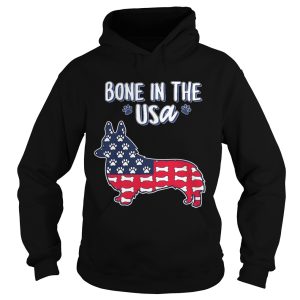 Corgi bone in the USA American flag veteran Independence Day shirt