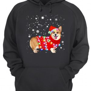 Corgi lovely christmas light Crewneck shirt 3