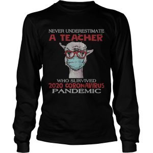 Coronavirus Llama Teacher Never Underestimate A Teacher Who Survived 2020 Coronavirus Pandemic shirt 2