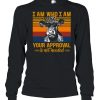 Cow I Am Who I Am Your Approval Is Not Needed Vintage Retro shirt