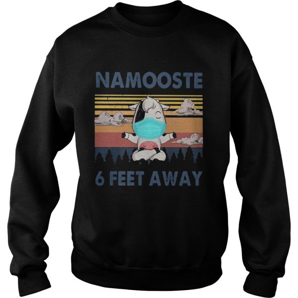 Cow mask namooste 6 feet away vintage shirt