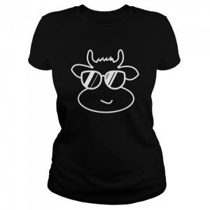 Cow with Sunglasses Cool and Cute Cow Shirt 2