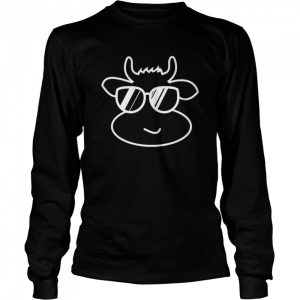 Cow with Sunglasses Cool and Cute Cow Shirt 3