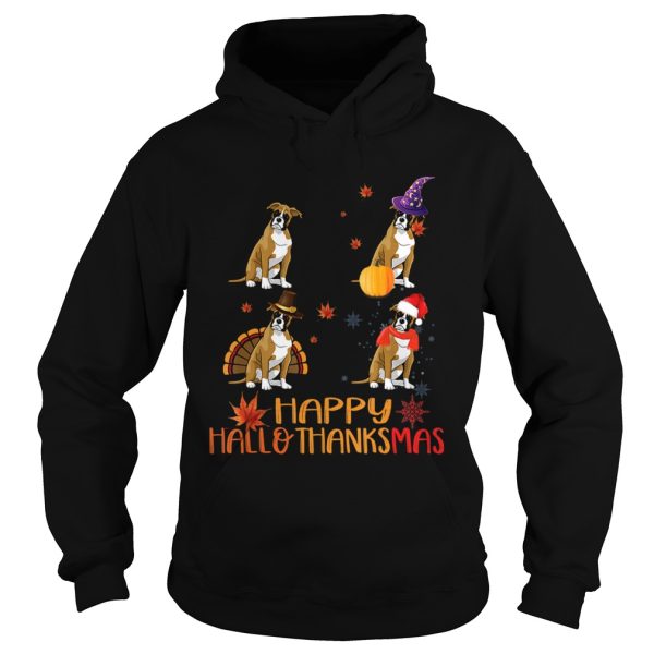 Cute Boxer Happy Hallothanksmas shirt