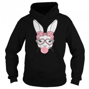 Cute Bunny Face Leopard Glasses Headband Happy Easter Day T Shirt 5