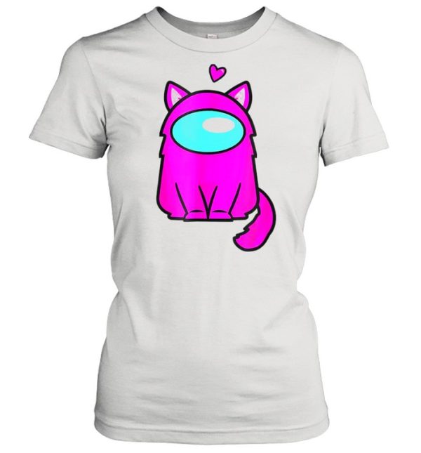 Cute Cat Astronaut A.Mong Me Or Us Nerdy Girl Gamer Shirt