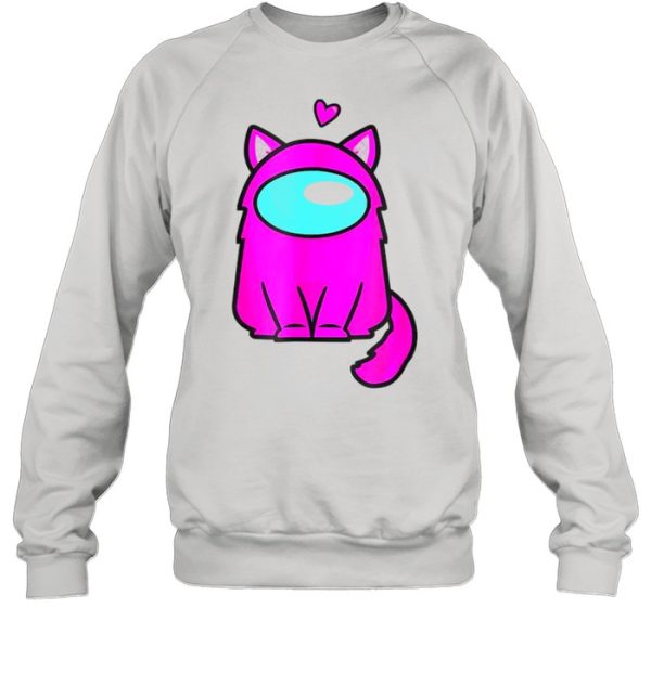 Cute Cat Astronaut A.Mong Me Or Us Nerdy Girl Gamer Shirt