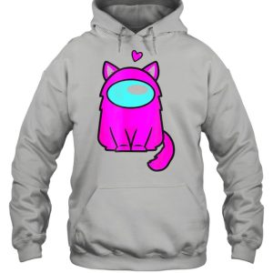 Cute Cat Astronaut AMong Me Or Us Nerdy Girl Gamer Shirt 5