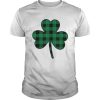 Cute Green Buffalo Plaid Shamrock St Patricks Day shirt
