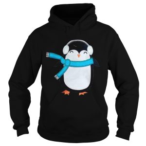 Cute Penguin Bird Headphone Christmas shirt 1