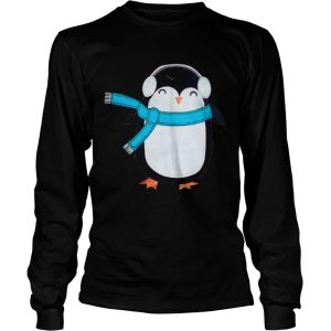 Cute Penguin Bird Headphone Christmas shirt 2