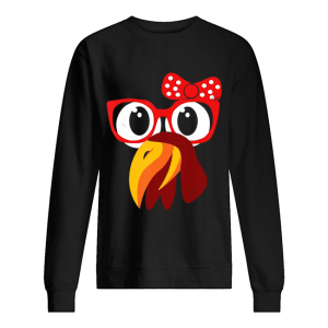 Cute Turkey Face With Glasses &amp Bow Nerdy shirt