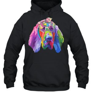 Cute bloodhound face tie dye glasses mothers day 2021 shirt 3