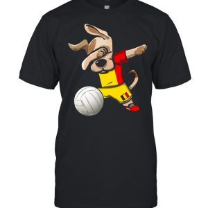 Dabbing Dog Proud Belgium Volleyballs Belgian Flag shirt 1