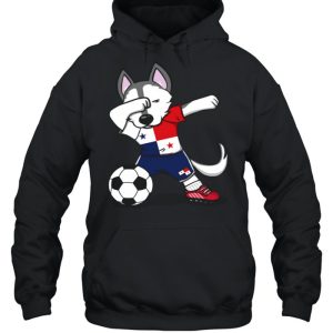 Dabbing Husky Dog Panama Football Panamanian Flag Soccer shirt 5