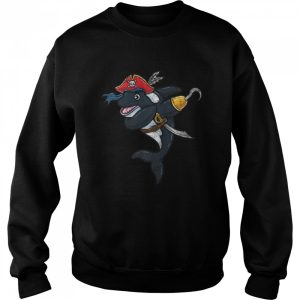 Dabbing Pirate Halloween Orca Vintage Raglan Baseball Tee 4