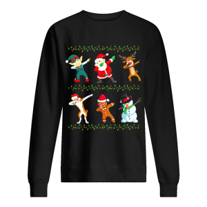 Dabbing Santa Basenji And Friends Christmas shirt 2