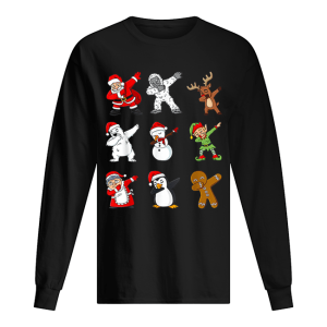 Dabbing Santa Claus And Friends Christmas shirt 1