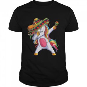 Dabbing Unicorn Cinco de Mayo Kids Girls Women Mexican T Shirt 1