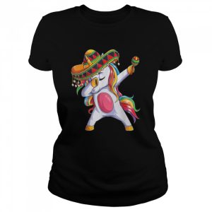 Dabbing Unicorn Cinco de Mayo Kids Girls Women Mexican T Shirt 2