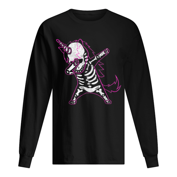 Dabbing Unicorn Skeleton Halloween Costume Men Women Gift shirt