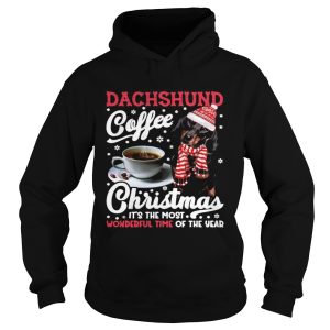 Dachshund Coffee Christmas Its The Most Wonderful Time Of The Year shirt 1