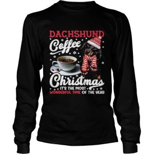 Dachshund Coffee Christmas Its The Most Wonderful Time Of The Year shirt 2