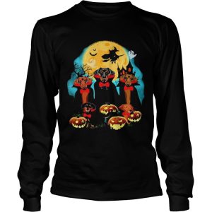 Dachshund Dracula Pumpkin Moonlight Happy Halloween shirt