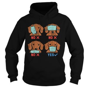 Dachshund Face Mask Weiner Dog Social Distancing shirt 1